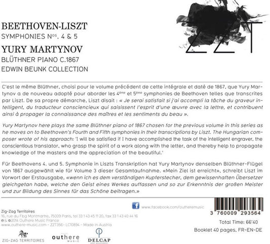 Yury Martynov, Ludwig van Beethoven, Franz Liszt : Symphonies Nos. 4 & 5 (CD, Album)