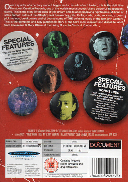 Various : Upside Down: The Creation Records Story (2xDVD-V, PAL)