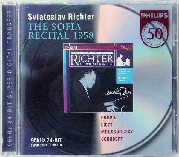 Sviatoslav Richter / Frédéric Chopin, Franz Liszt, Modest Mussorgsky, Franz Schubert : The Sofia Recital 1958 (CD, Album, RE, RM)