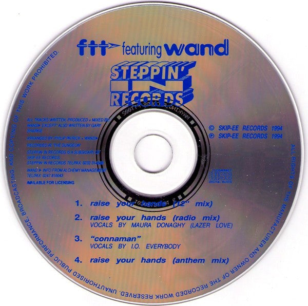 Ftt Featuring Wand : Raise Your Hands (CD, Single)