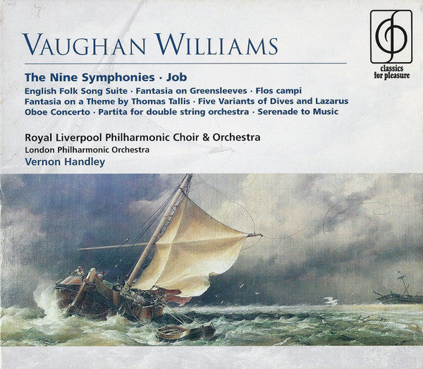 Ralph Vaughan Williams, Royal Liverpool Philharmonic Choir & Royal Liverpool Philharmonic Orchestra, London Philharmonic Orchestra, Vernon Handley : The Nine Symphonies • Job • English Folk Song Suite • Fantasia On Greensleeves • Flos Campi • Fantasia On A Theme By Thomas Tallis • Five Variants Of Dives And Lazarus • Oboe Concerto • Partita For Double String Orchestra • Serenade To M (7xCD, Comp, RM + Box)