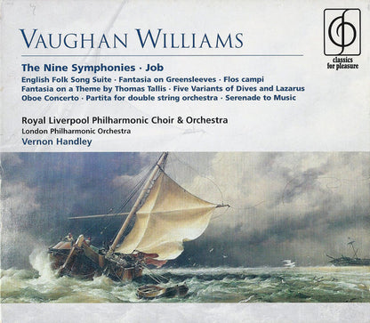 Ralph Vaughan Williams, Royal Liverpool Philharmonic Choir & Royal Liverpool Philharmonic Orchestra, London Philharmonic Orchestra, Vernon Handley : The Nine Symphonies • Job • English Folk Song Suite • Fantasia On Greensleeves • Flos Campi • Fantasia On A Theme By Thomas Tallis • Five Variants Of Dives And Lazarus • Oboe Concerto • Partita For Double String Orchestra • Serenade To M (7xCD, Comp, RM + Box)