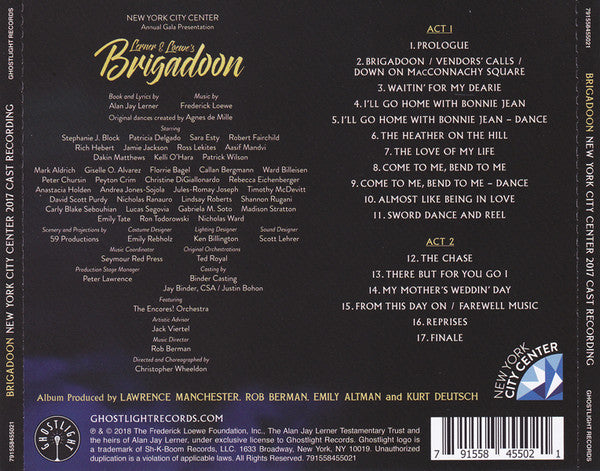 Kelli O'Hara, Patrick Wilson (2), Lerner & Loewe : Brigadoon (New York City Center 2017 Cast Recording) (CD, Album)