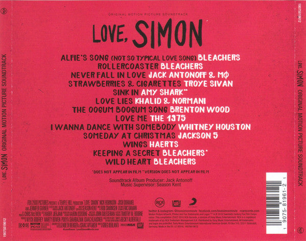 Various : Love, Simon (Original Motion Picture Soundtrack) (CD, Comp)