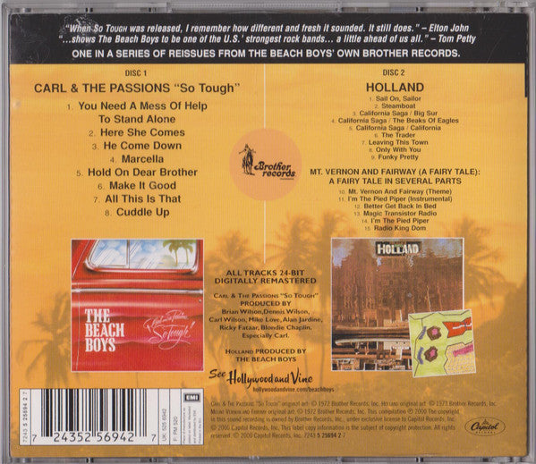 The Beach Boys : Carl & The Passions "So Tough" / Holland (2xHDCD, Comp, RE, RM)