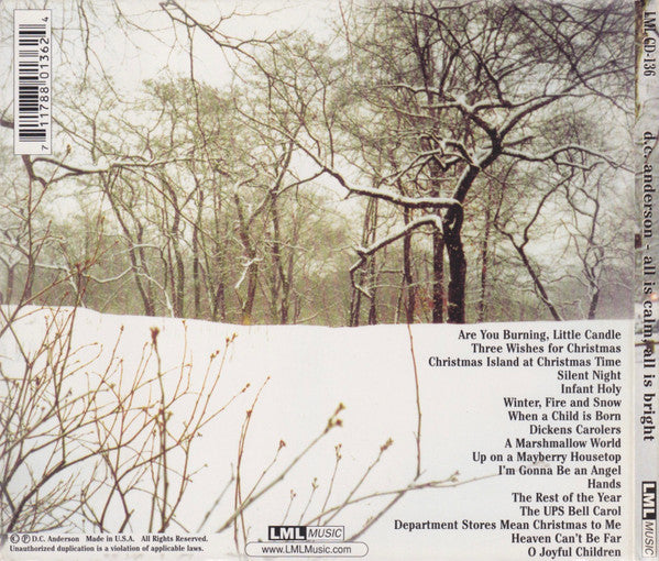 D. C. Anderson : All Is Calm, All Is Bright (CD, Album)