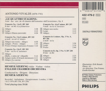 Antonio Vivaldi - Henryk Szeryng, English Chamber Orchestra : Le Quattro Stagioni / The Four Seasons / Die Vier Jahreszeiten / Les Quatre Saisons /  Concerti RV 356 & RV 230 (CD, Album, RE, RM)
