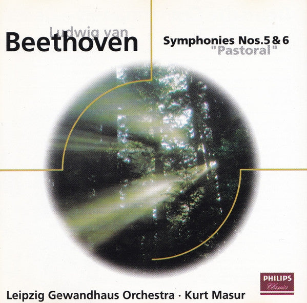 Ludwig van Beethoven : Gewandhausorchester Leipzig, Kurt Masur : Symphonies Nos. 5 & 6 "Pastoral" (CD, Comp, RE, AMS)