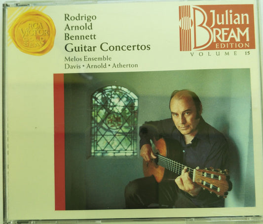 Julian Bream, Joaquín Rodrigo, Malcolm Arnold, Richard Rodney Bennett, Melos Ensemble Of London, Sir Colin Davis, David Atherton (2) : Guitar Concertos (CD, Album, Comp, RE)