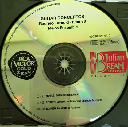 Julian Bream, Joaquín Rodrigo, Malcolm Arnold, Richard Rodney Bennett, Melos Ensemble Of London, Sir Colin Davis, David Atherton (2) : Guitar Concertos (CD, Album, Comp, RE)