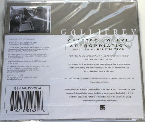 Gallifrey : Chapter Twelve: Appropriation (CD)