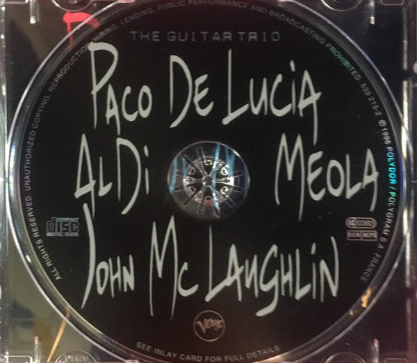 Paco De Lucía, Al Di Meola, John McLaughlin : The Guitar Trio (CD, Album)