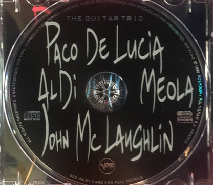 Paco De Lucía, Al Di Meola, John McLaughlin : The Guitar Trio (CD, Album)