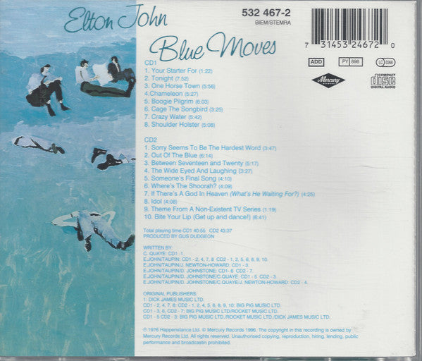 Elton John : Blue Moves (2xCD, Album, RE, RM)