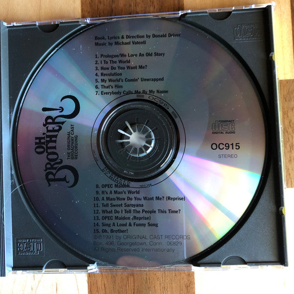 Donald Driver, Michael Valenti : Oh, Brother! (The Original Broadway Cast Recording) (CD, Album)