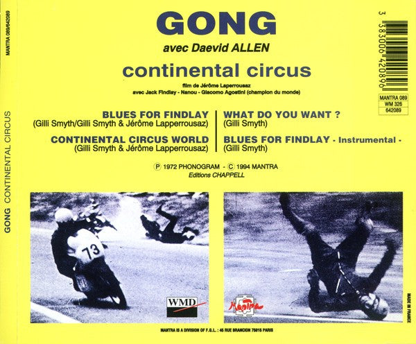 Gong avec Daevid Allen : Continental Circus (CD, Album, RE, RM)