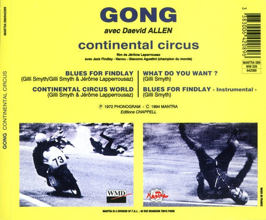 Gong avec Daevid Allen : Continental Circus (CD, Album, RE, RM)
