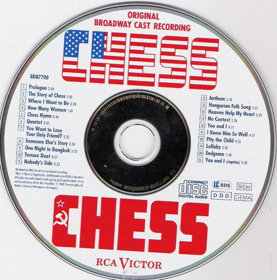 Various : Chess (Original Broadway Cast Recording) (CD, Album)