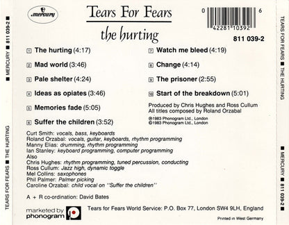 Tears For Fears : The Hurting (CD, Album, RE, RP, PDO)