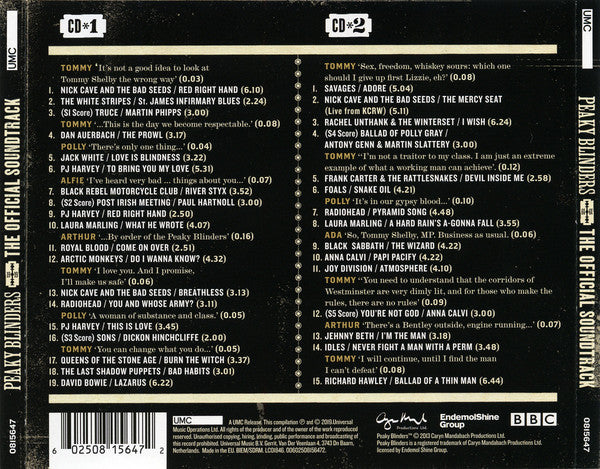 Various : Peaky Blinders (The Official Soundtrack) (2xCD, Comp)