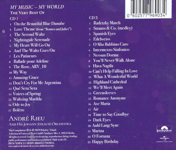 André Rieu : My Music My World — The Very Best Of (2xCD, Comp)