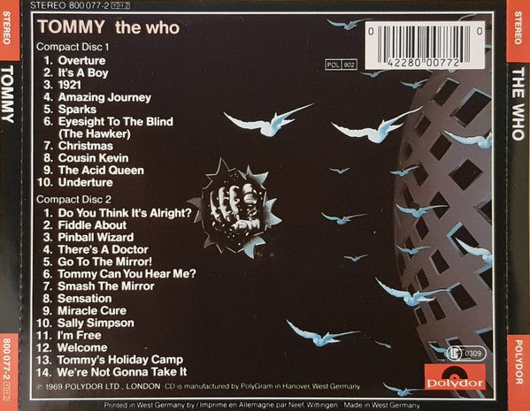 The Who : Tommy (2xCD, Album, RE, RP)