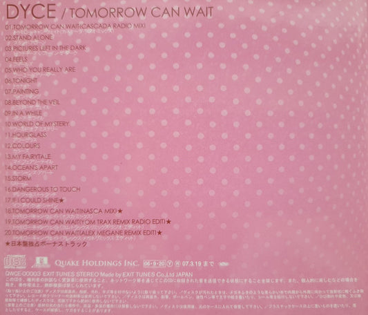 Dyce : Tomorrow Can Wait (CD, Album)