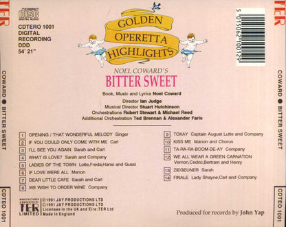 Noël Coward : Bitter Sweet (CD, Album)