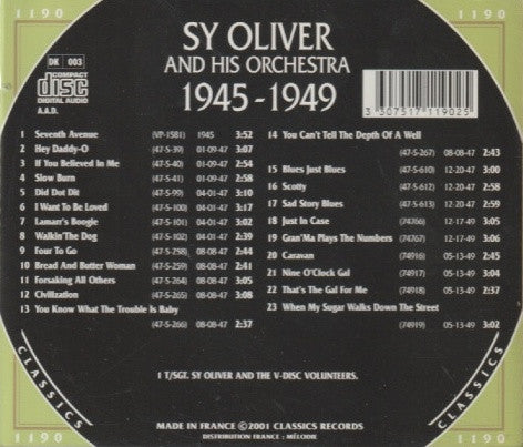 Sy Oliver And His Orchestra : 1945-1949 (CD, Comp)