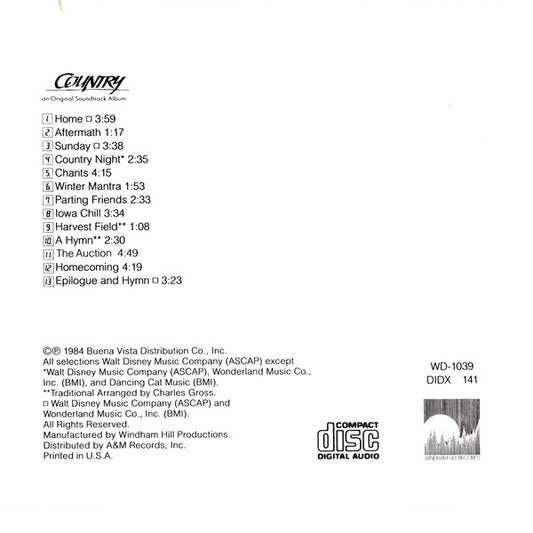 Charles Gross : Country (An Original Soundtrack Album) (CD, Album)