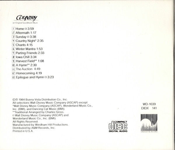 Charles Gross : Country (An Original Soundtrack Album) (CD, Album)