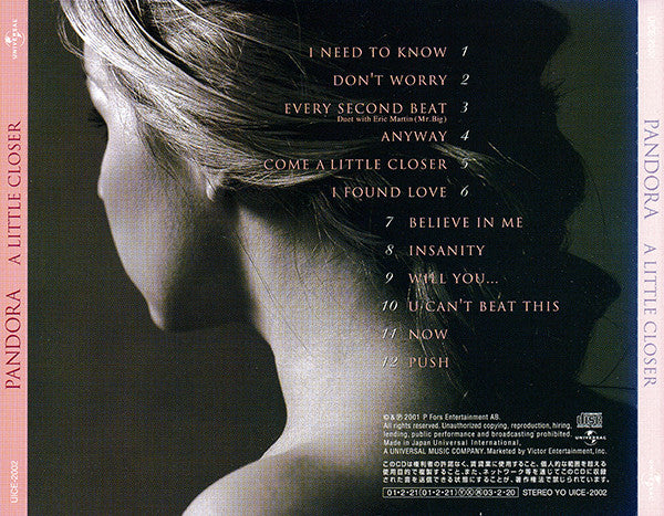 Pandora : A Little Closer (CD, Album)
