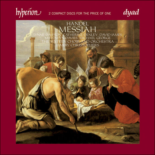 Georg Friedrich Händel - Lynne Dawson, Catherine Denley, David James (13), Maldwyn Davies, Michael George (3), The Sixteen, Harry Christophers : Messiah (2xCD, Album, RE)