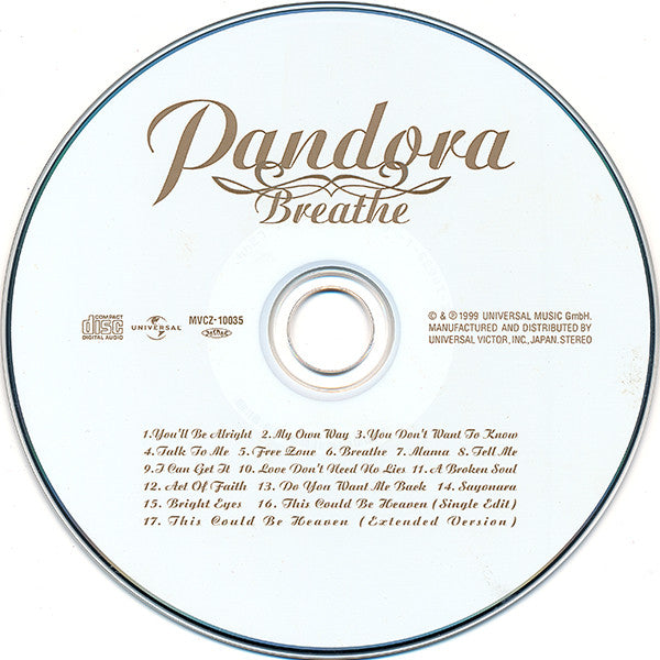 Pandora : Breathe (CD, Album)
