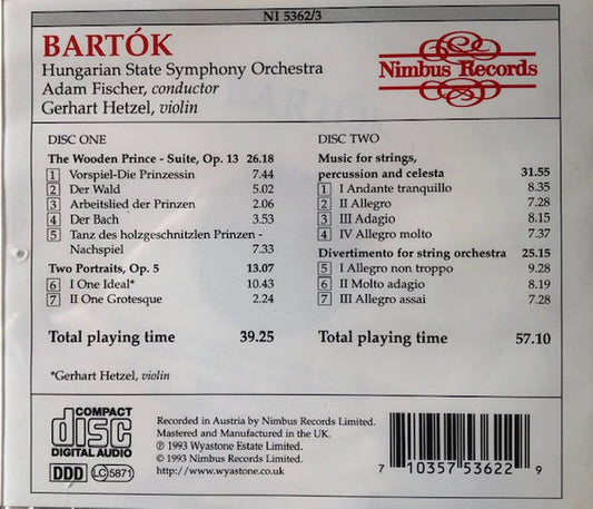 Béla Bartók : The Wooden Prince Suite (2xCD)