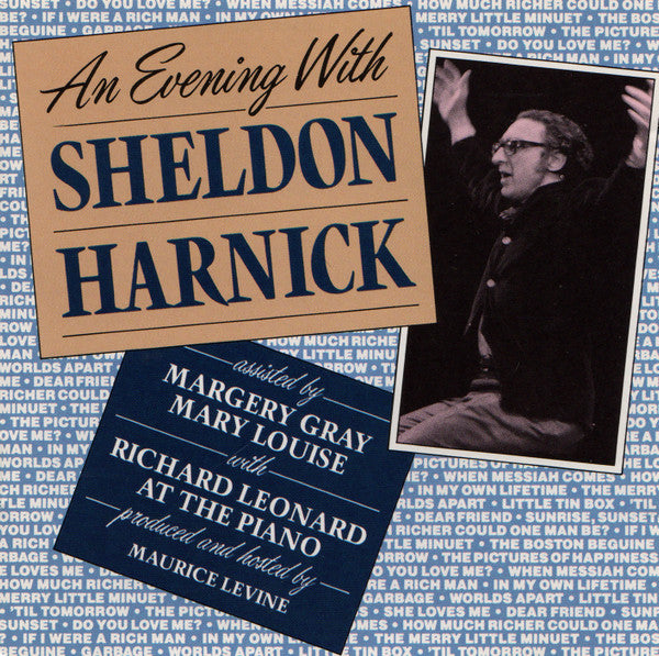 Sheldon Harnick : An Evening With Sheldon Harnick (CD, Album, RE)
