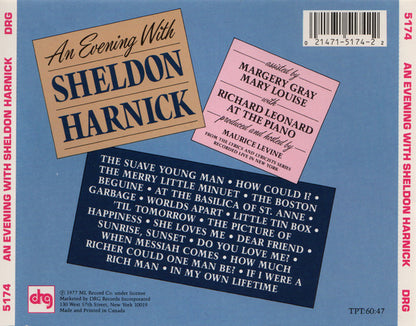 Sheldon Harnick : An Evening With Sheldon Harnick (CD, Album, RE)