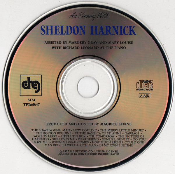 Sheldon Harnick : An Evening With Sheldon Harnick (CD, Album, RE)