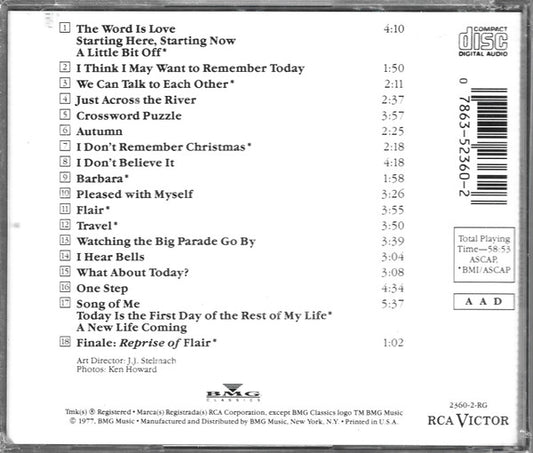 Richard Maltby Jr., David Shire : Starting Here Starting Now (Original Cast Recording) (CD, Album)
