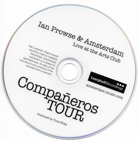 Ian Prowse &  Amsterdam (2) : Compañeros Tour I Live At The Arts Club (DVD-V)