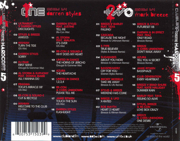 Darren Styles / DJ Breeze / Hixxy : Clubland X-Treme Hardcore 5 (3xCD, Comp, Mixed)