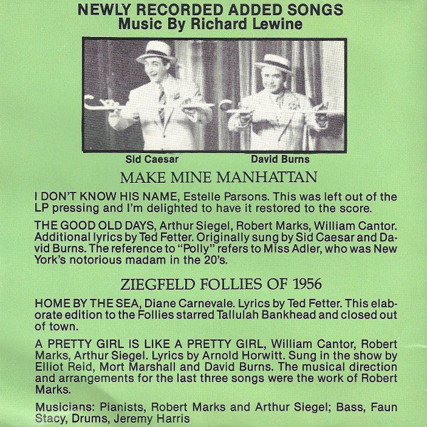 Ben Bagley : Make Mine Manhattan + Great Revues Revisited (CD, RE)