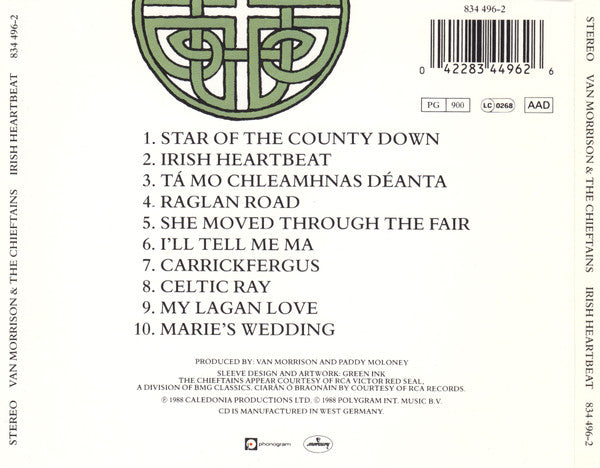 Van Morrison & The Chieftains : Irish Heartbeat (CD, Album)