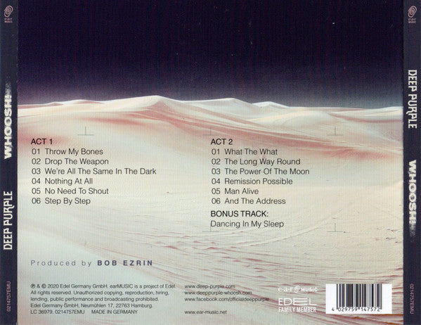 Deep Purple : Whoosh! (CD, Album)