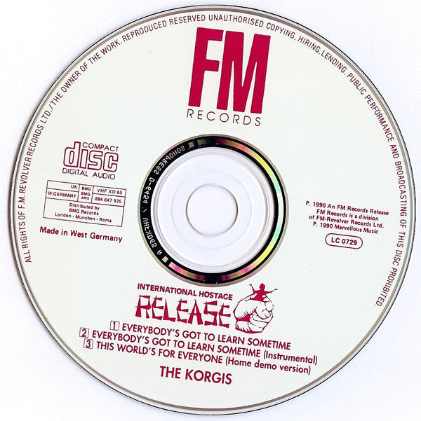 The Korgis : Everybody's Got To Learn Sometime (CD, Single)