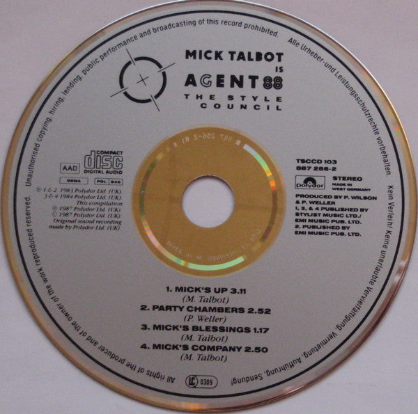 The Style Council : Mick Talbot Is Agent 88 (CD, EP)
