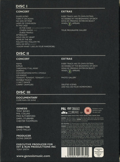Genesis : When In Rome 2007 (2xDVD-V, Multichannel, PAL + DVD-V, PAL + Dlx)