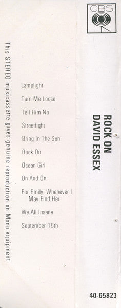 David Essex : Rock On (Cass, Album)