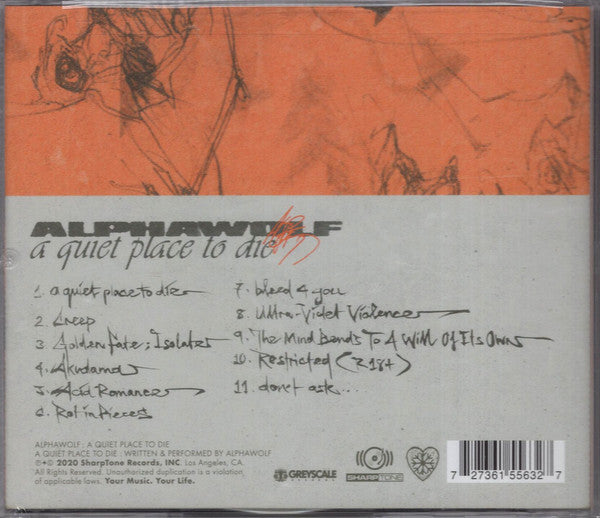 Alpha Wolf (2) : A Quiet Place To Die (CD, Album)