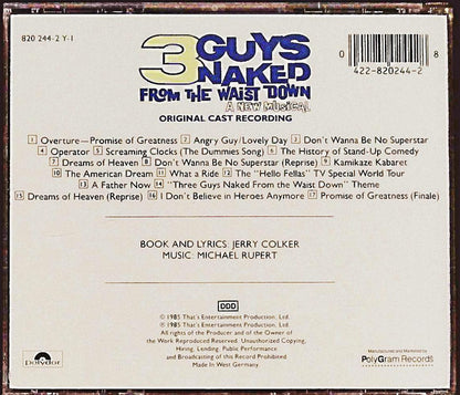 Scott Bakula, John Kassir, Jerry Colker, Henry Aronson : 3 Guys Naked From The Waist Down - A New Musical -- Original Cast Recording (CD, Album)